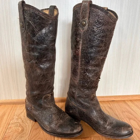 Frye Brown Leather Tall Boots - Picture 5 of 5